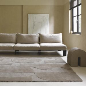 Brink & Campman Mural Bold vloerkleed beige taupe abstract design